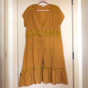 Mustard spring dress
